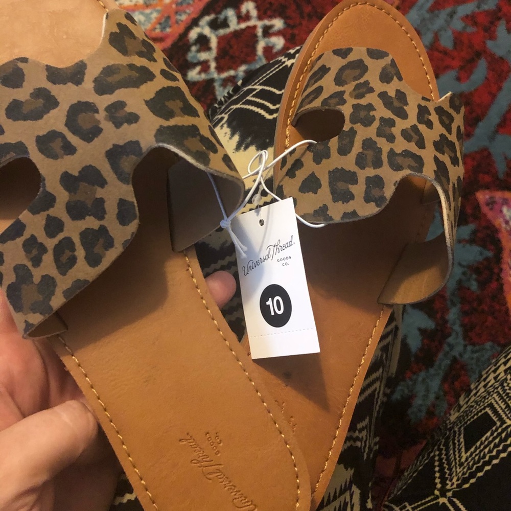 Animal Print sandals size 10